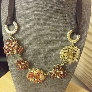 Coldwater Creek Necklace in Peach and Brown tones
